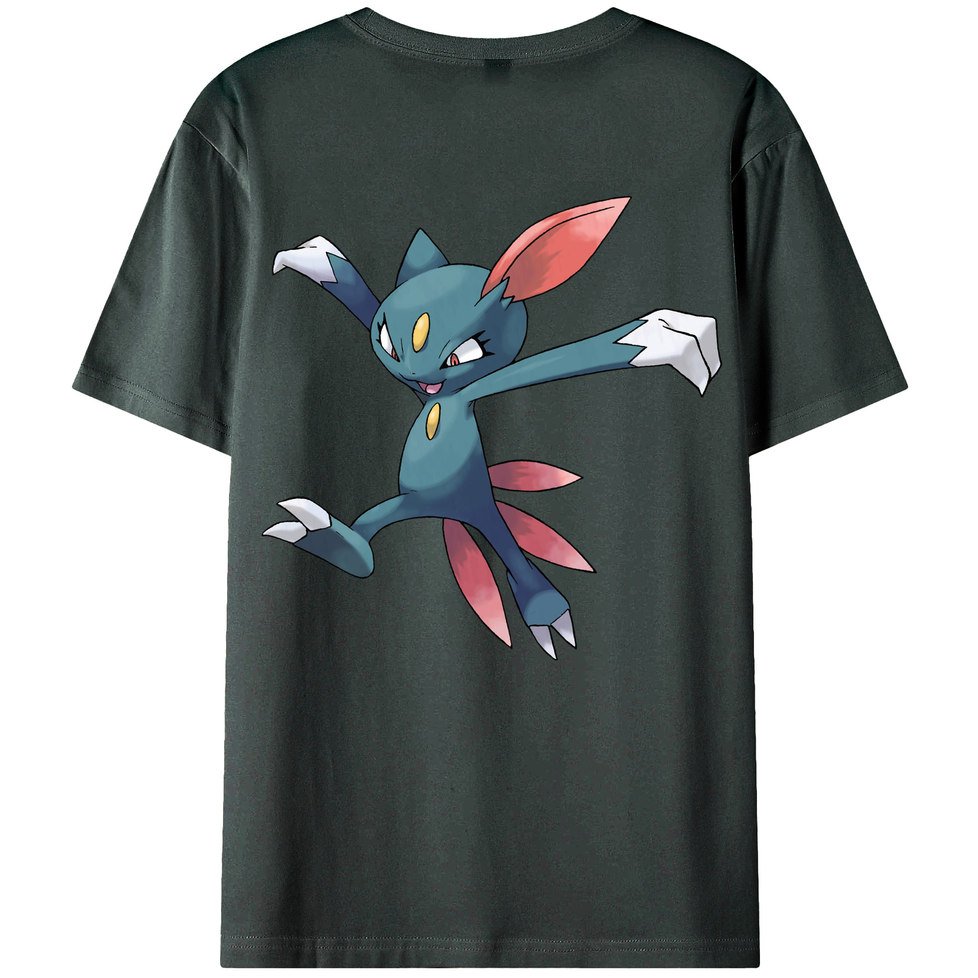 （画像用） ポケットモンスター Pokémon 綿100％ メンズ半袖Tシャツ（バックプリント） 通気性